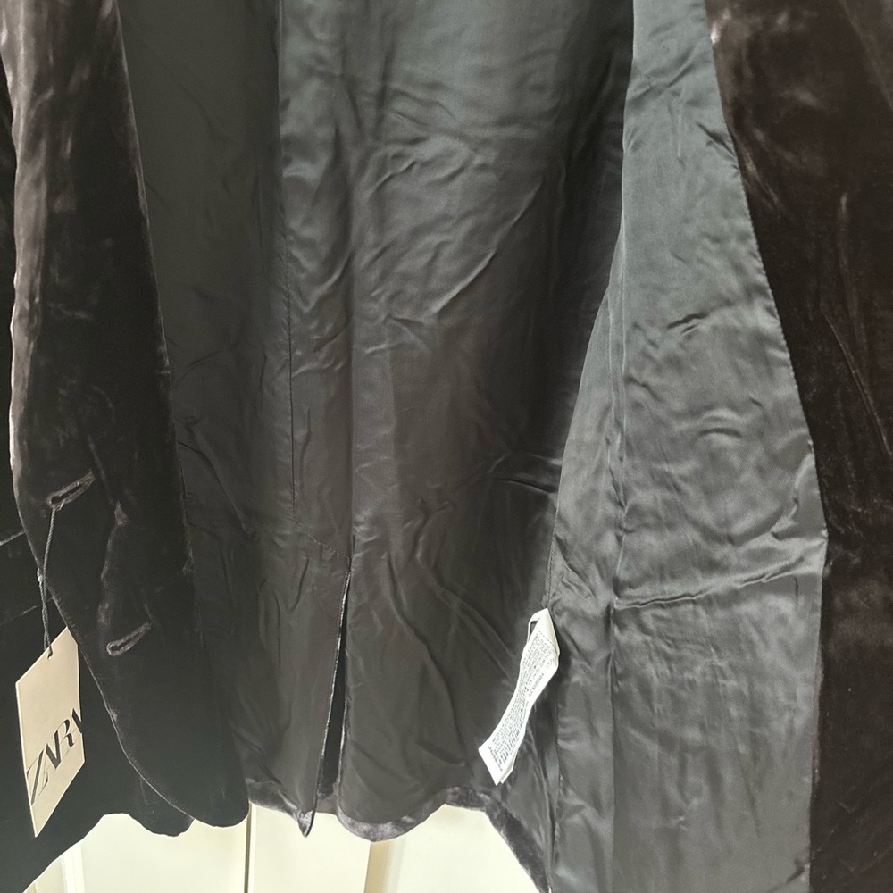 NWT Zara Oversized Velvet Blazer - Picture 5 of 9